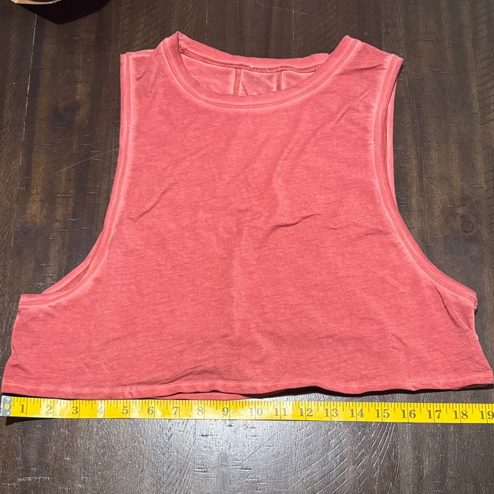 Lululemon Coral Sleeveless Crop Top